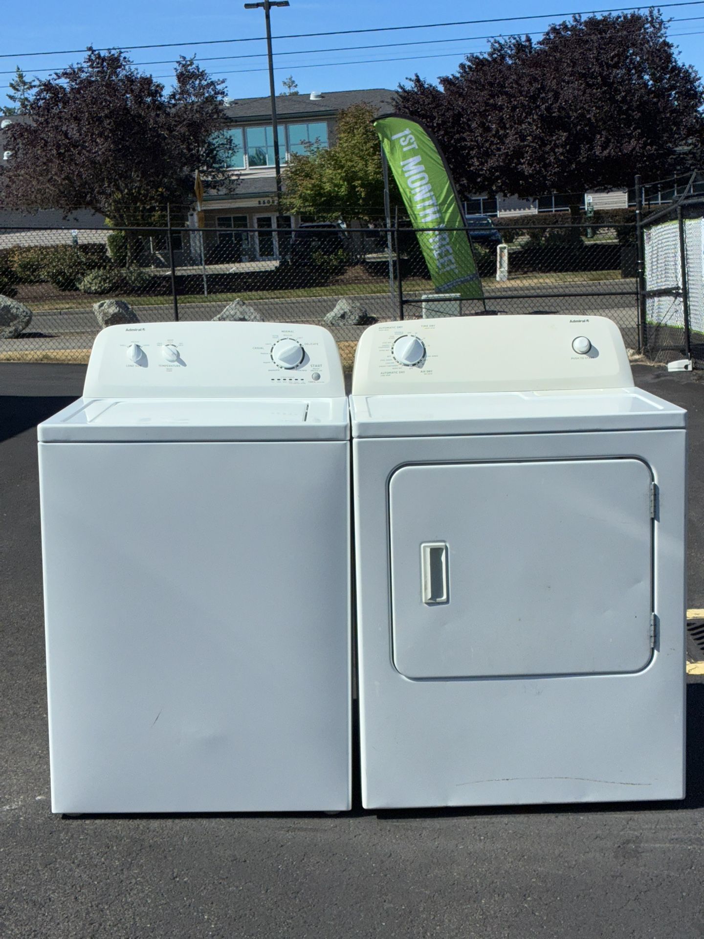 ADMIRAL TOP LOAD WASHER AND ELECTRIC DRYER. WORKS PERFECT. 30 DAYS WARRANTY.