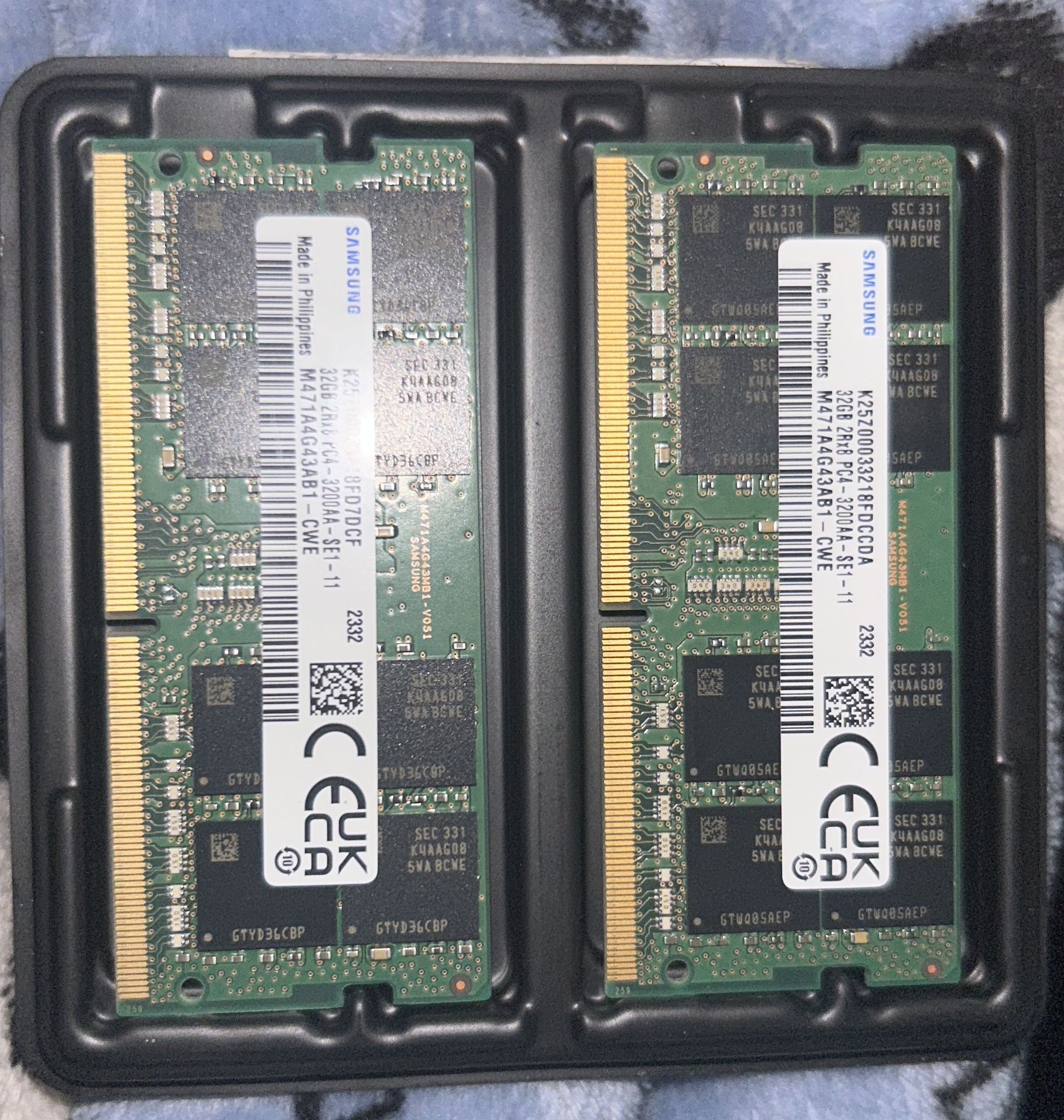 Samsung 64GB (2x32GB) DDR4 3200 MHz PC4-25600 SODIMM 2Rx8 CL22 1.2v 260-PIN Laptop Notebook Memory Module RAM Upgrade M471A4G43AB1-CWE M471A4G43CB1-CW