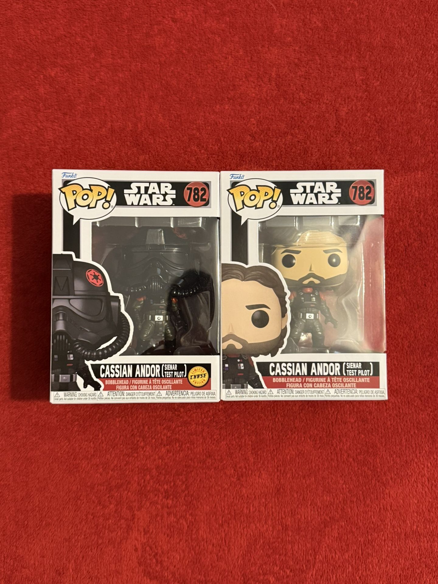 Funko Pop Disney Star Wars Cassian Andor (Sienar Test Pilot) #782 CHASE Bundle