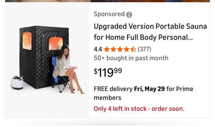 Sauna box infrared -never used