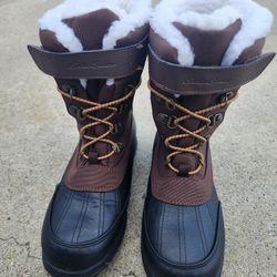 Kids Snow Boots Eddie Bauer Size 4 Brown