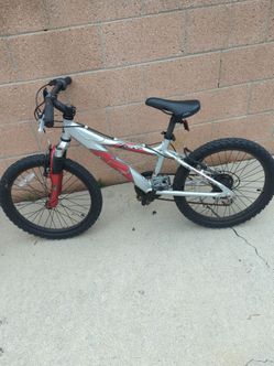 Kids Mountain Bike Silver and Red