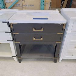 Brand New Black Oak 30" Single Vanity with Marble Top in White  $449 