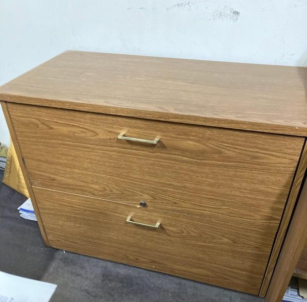 Wooden Filing Cabinet - Locking With Key