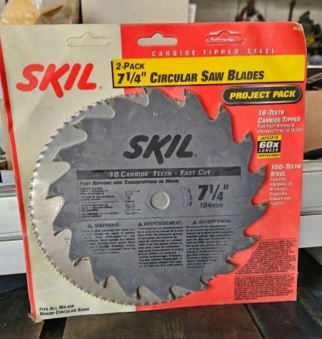 Skil 2 Pack 7 1/4" circular Saw Blades Project Pack