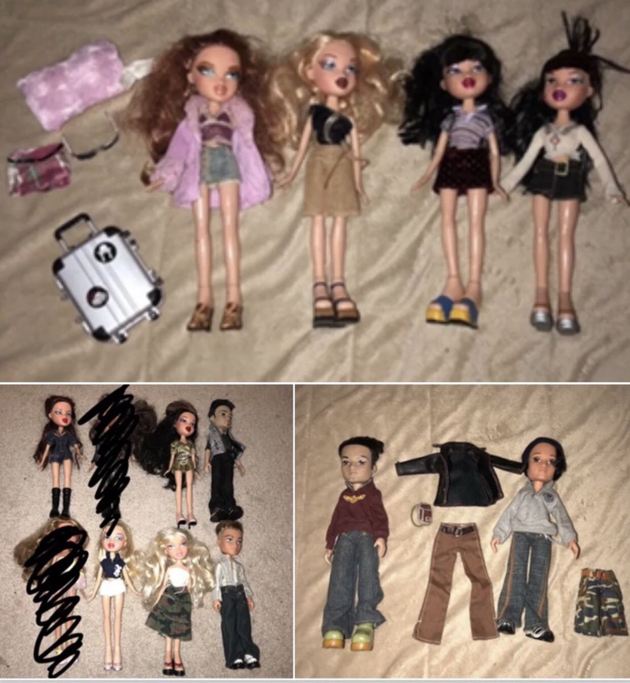 BRATZ DOLL LOT OF 12 w/accessories