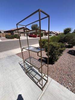 **PRICE DROP**Gold Glass Shelf