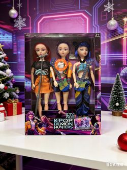3 Pcs Set K-Pop Demon Hunter Doll With Music and Light Singing Song
