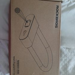 ROCKBROS Smart Bike U Lock with Fingerprint and App Control Waterproof 