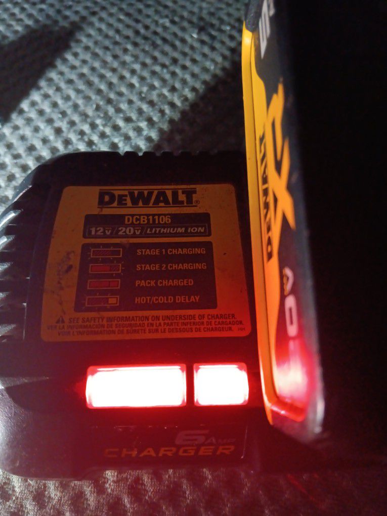 Dewalt 5Ah Battery And A 6Ah Battery  Charger