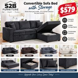 Convertible sofaa.with storage