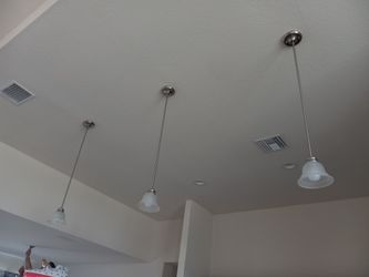 Glass Bell Mini Hanging Pendant Light Set Of 3