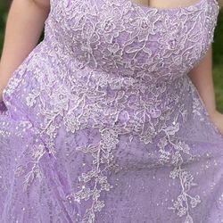 Purple Prom Dress (XL)