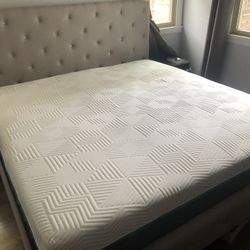 Eastern king, bed frame, and mattress