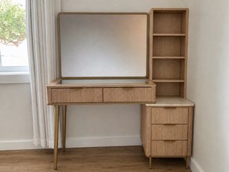 Vanity Set with Mirror and Storage