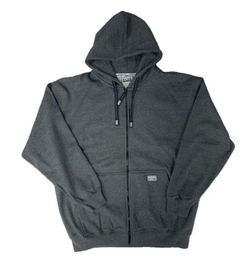 Charcoal zip up proclub hoodie size M