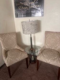 Pier 1 imports chairs with lamp