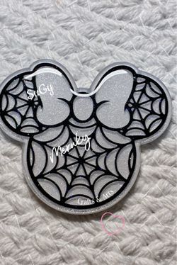 Minnie Mouse Head w/spider web design