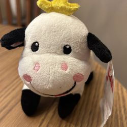 Fisher Price Cow plush bean bag Baby Lovey Stuffed Animal NEW