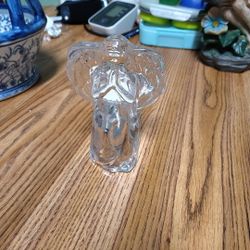 Glass candle holder, praying angels glass candle holder, heavyweight