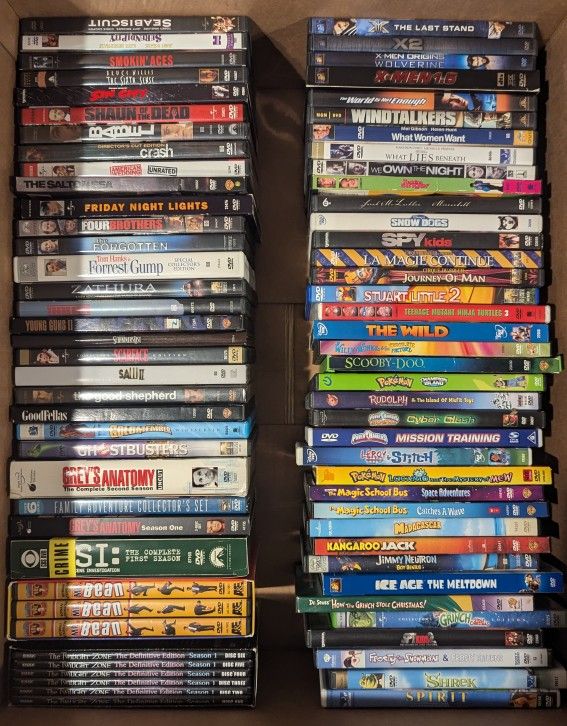 Over 150 DVDs New And Used