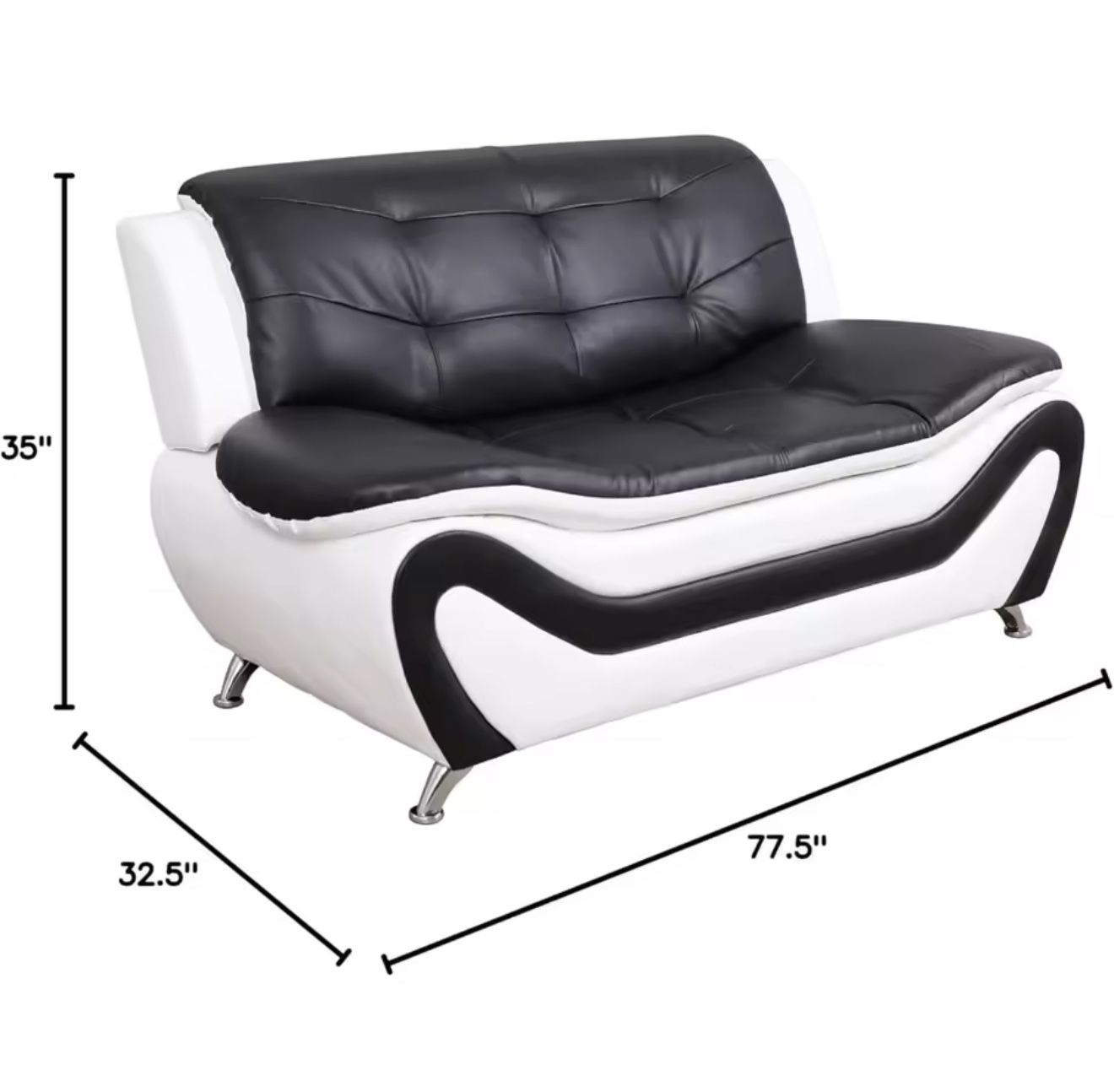 Piece Modern Faux Leather Sofa Set