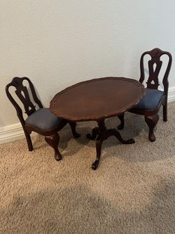 Vintage American Girl Doll Table And Chairs 