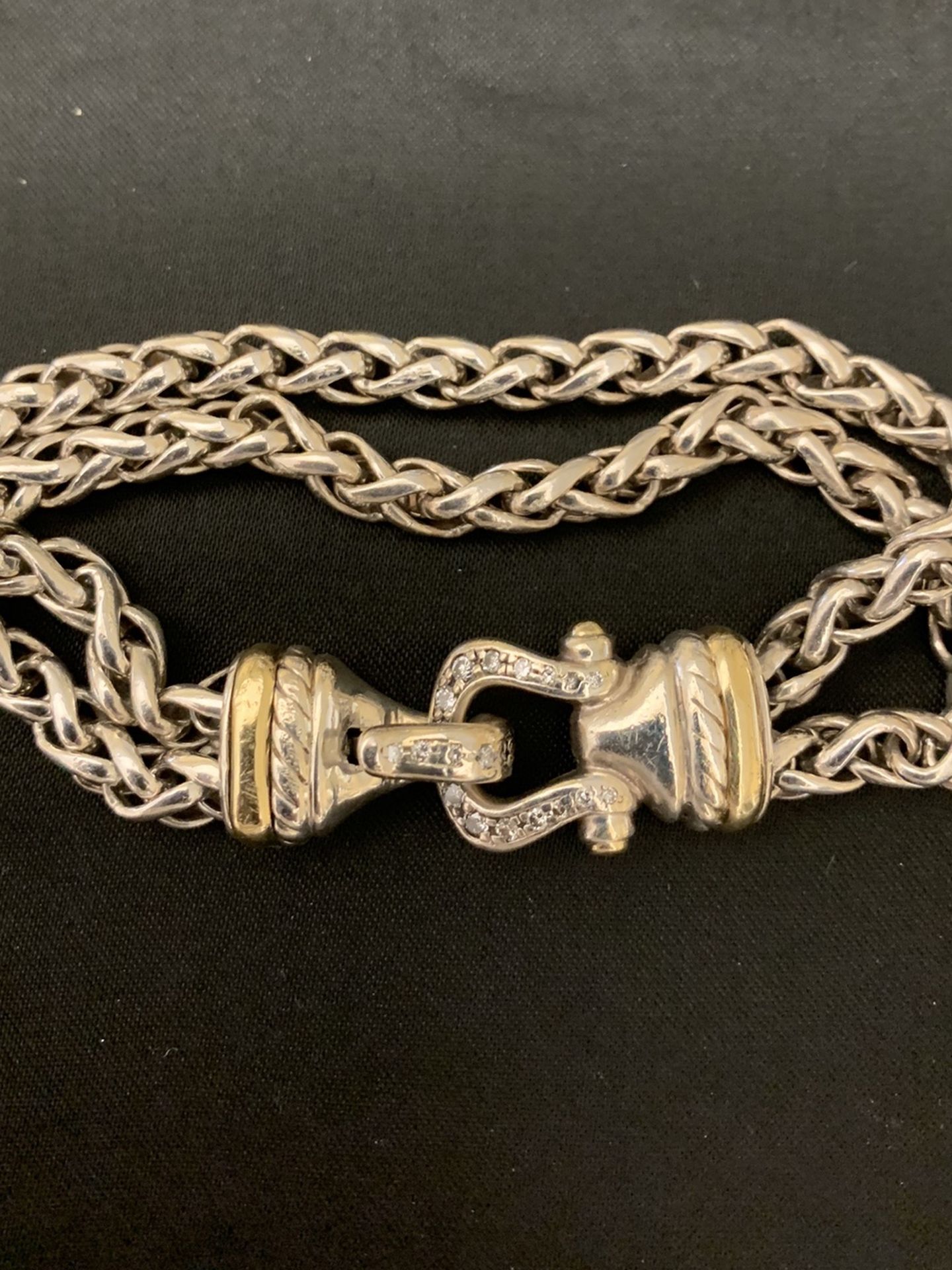 David Yurman Wheat chain Diamond Bracelet