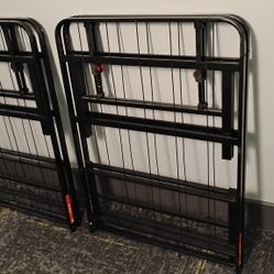 2- Blk Foldable Platform Mental Twin Size Bed Frames