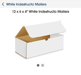 30 White tuck top boxes/mailers