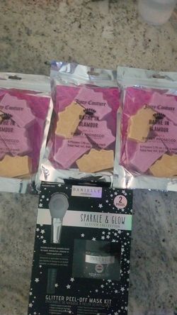 New bath fuzzies and glitter face mask set beauty lot