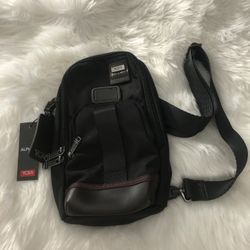 TUMI Black Nylon Crossbody Sling Bag