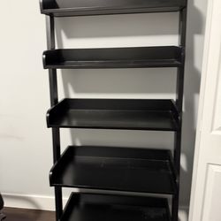 Pottery Barn Modern Black Ladder Shelf ($700 each or $1250/set)