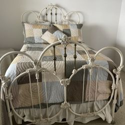 Antique Iron Double Bed And Frame