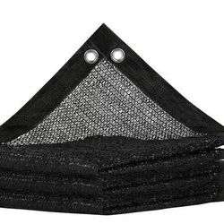 
NEW Sun Shade Sail 10' x 12' Mesh Tarp with Grommets Patio Screen Mesh for Canopy Garden Porch Greenhouse Pools Dump Truck Dog Kennel Black
