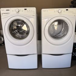 Whirlpool Duet Washer & Dryer Set with Pedestals – Works Great!