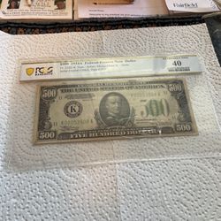 $500 US Banknote