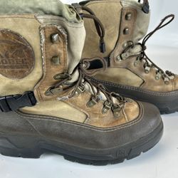 Sorel Conquest Mens Size 8 Brown Outdoor Winter Work Play Boot Waterproof