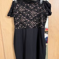 Black Off-the-shoulder Homecoming Dress