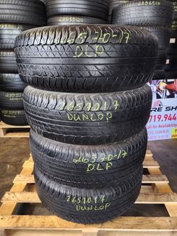 265 70R 17 DUNLOP GRAND TREK TIRES 2657017 USED TIRES (SET) MOUNT BALANCE INCLUDED