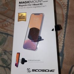 SCOSCHE MAGDV-XTSP1 MagicMount 2-in-1 Magnetic Vent Mount Cell Phone Holder 