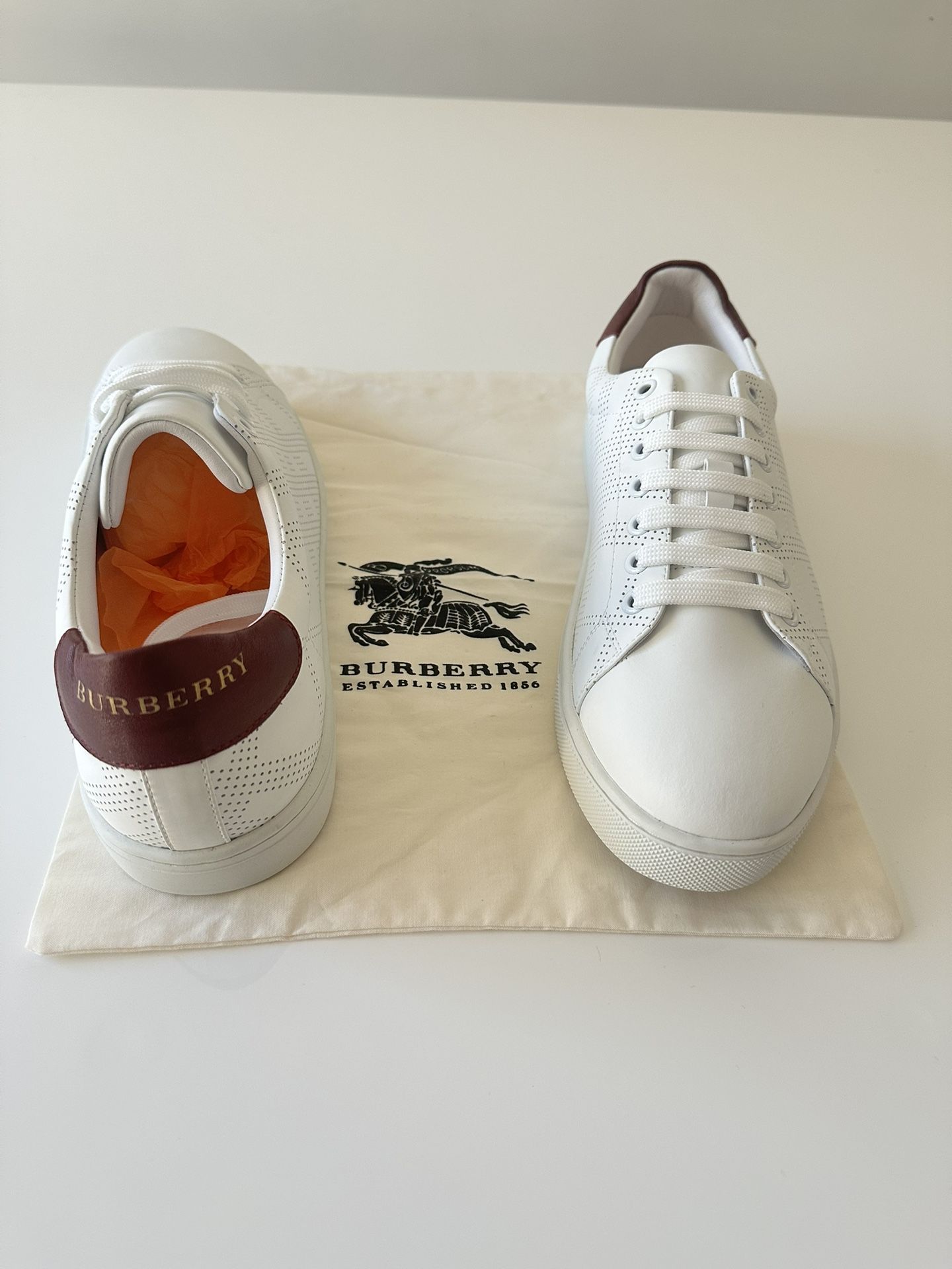 Burberry Men White Sneakers