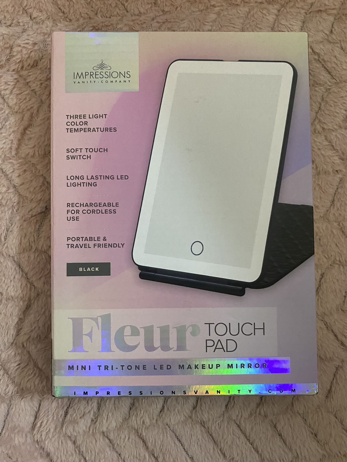 impressions vanity Touch Pad Mini Tri-Tone LED Makeup Mirror