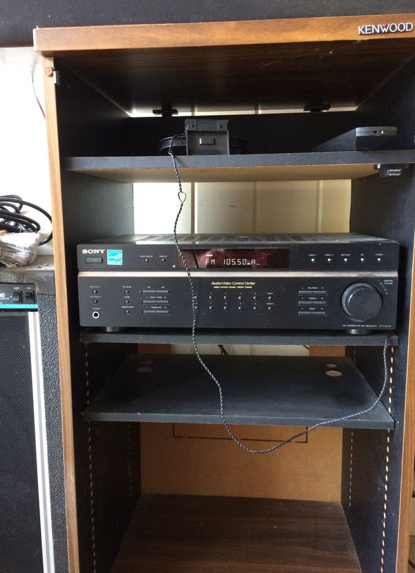 Stereo A V Control Center Receiver Speakers Cabinet For Sale