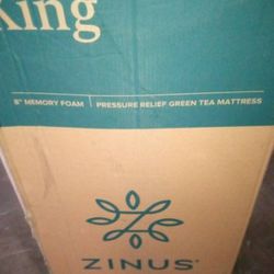 Brand New 8" Zinus King Size Mattress Green Tea Memory Foam In The Box Seal 