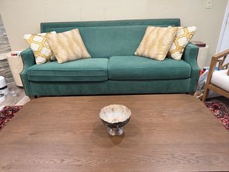 Beautiful Emerald Green Sofa- moving sale