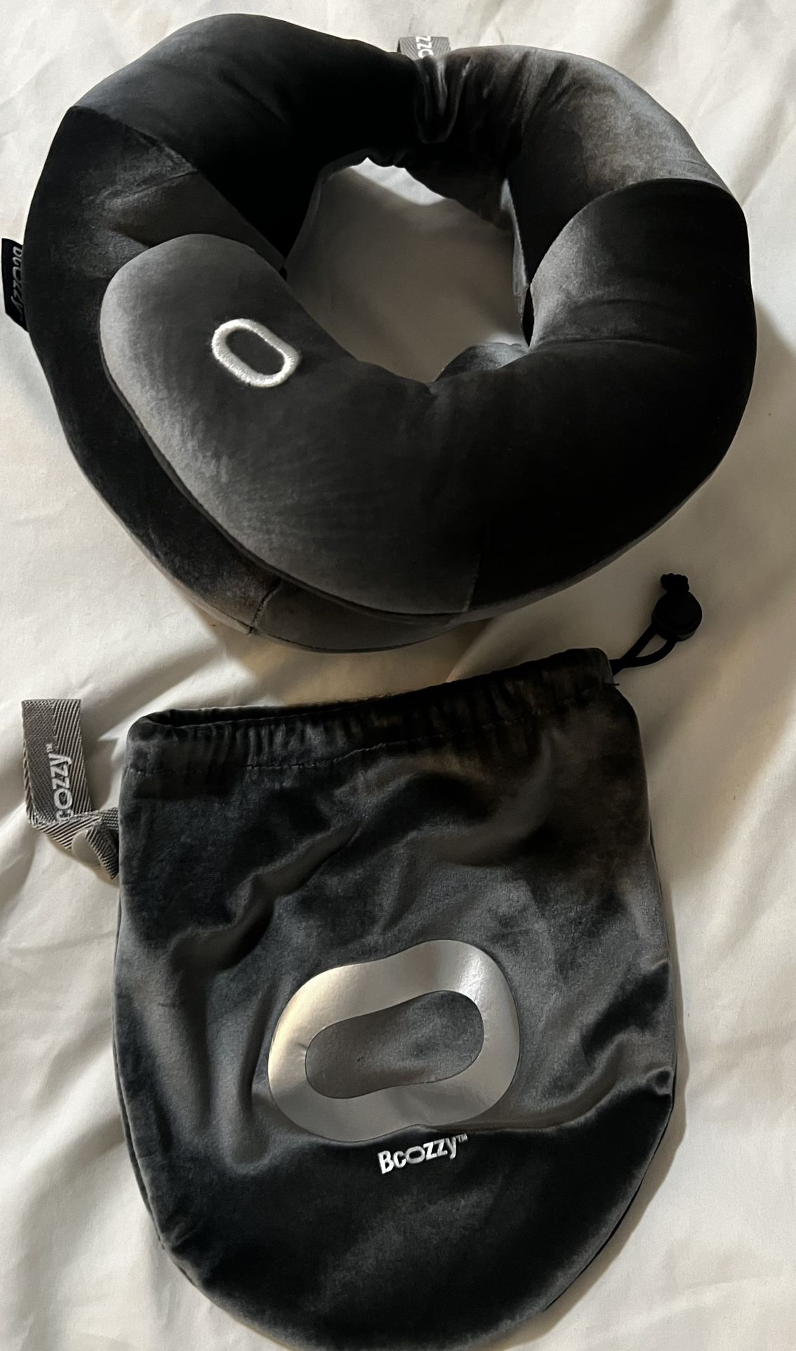 BCOZZY Neck Brace Pillow - Patented Relief for Neck Pain and Supportive Sleep-Soft, Washable, and Adjustable for Comfortable Resting. Gray Large