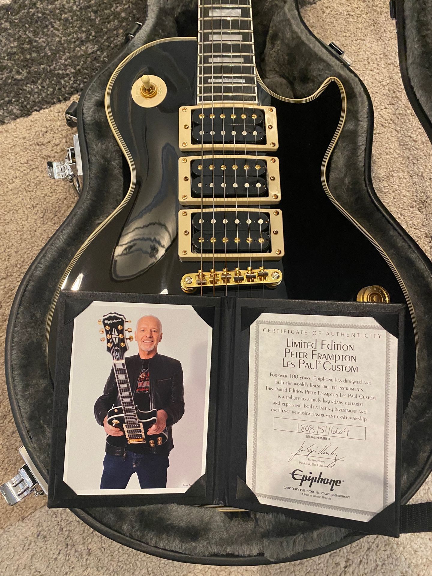 Epiphone Peter Frampton Signature Les Paul Limited Edition-Ebony