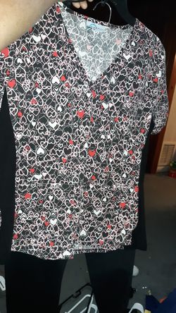 Black scrub set size small