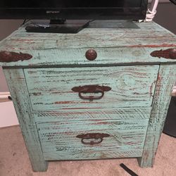 Matching Mirror And Nightstand 